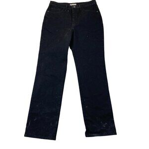 Lee Womens Jeans Size 14 Straight Leg Classic Fit Ankle Black Denim Y2K Casual
